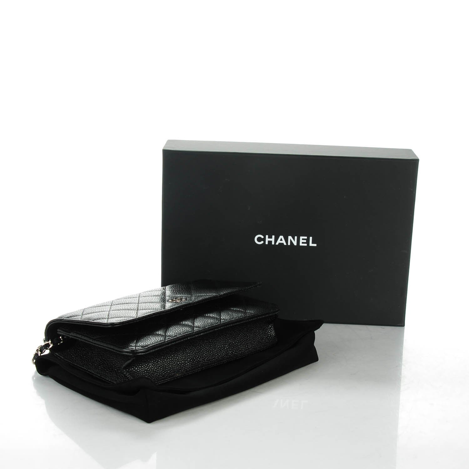 Chanel Caviar Quilted Wallet On Chain WOC Black 5 of 8