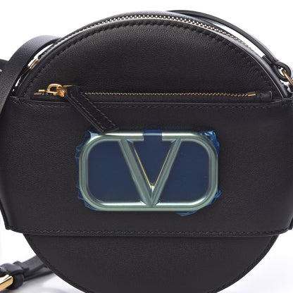 Valentino Garavani Calfskin VLogo Round Crossbody Bag Black 7 of 10