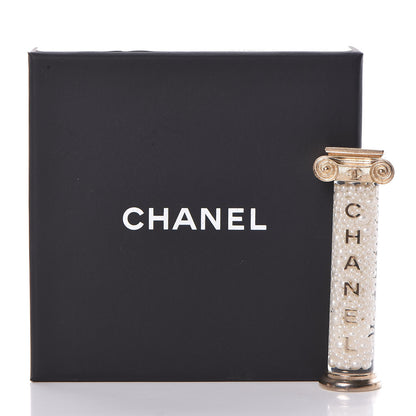 Chanel Pearl Ancient Greek Column Brooch Gold 5 of 5