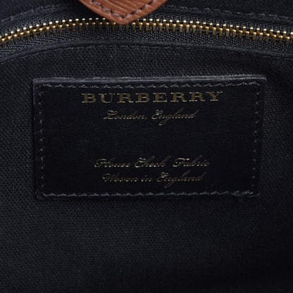 Burberry Grainy Calfskin House Check Small Banner Tote Tan 6 of 9
