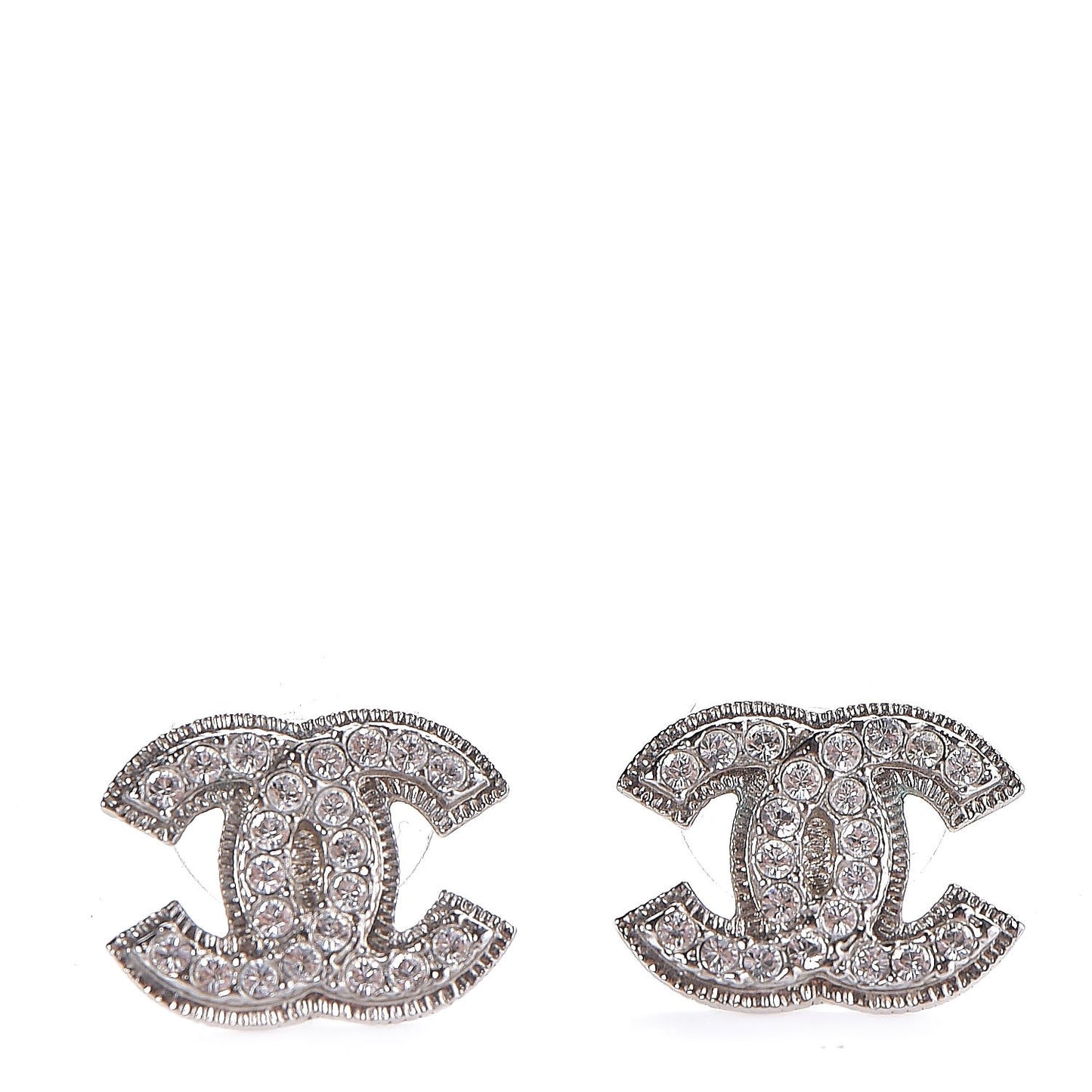 Crystal CC Earrings Silver