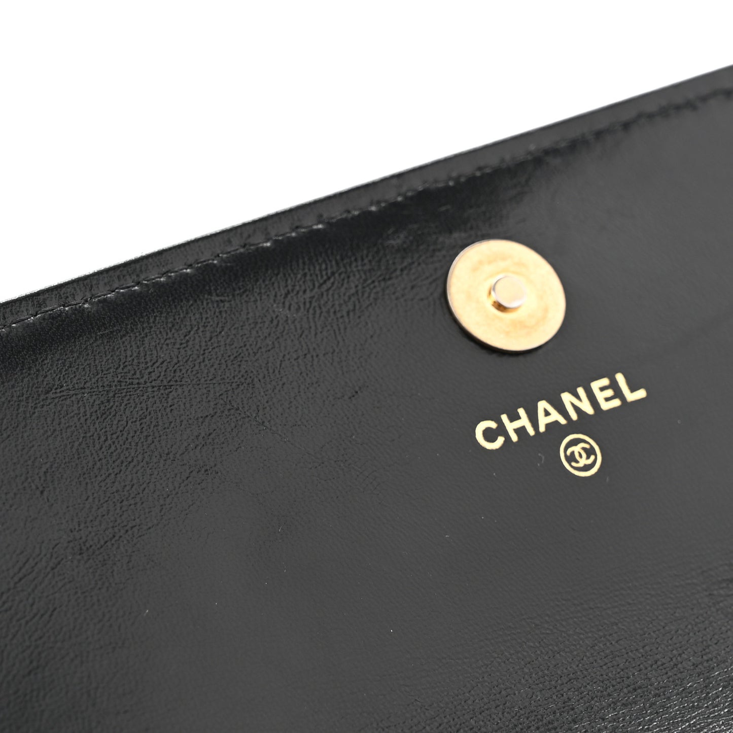 Quilted Pillow Crush Flap Phone Holder With Chain Black