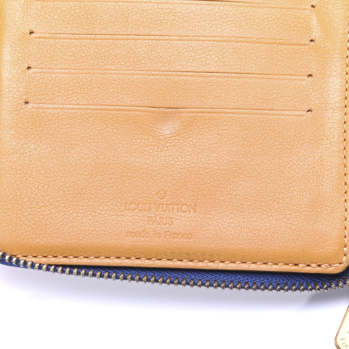 Denim Zip Compact Wallet Blue