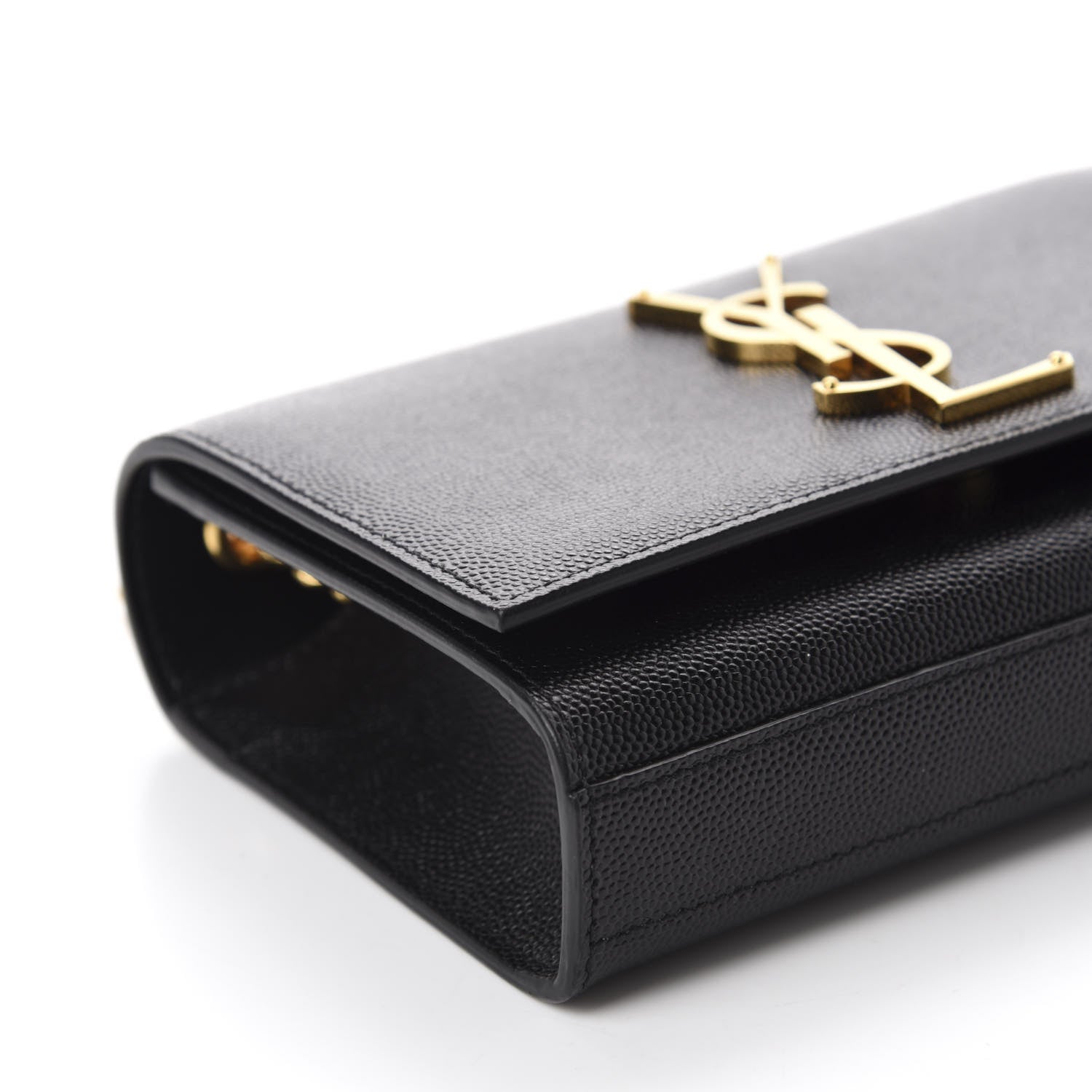 Saint Laurent Grain De Poudre Small Monogram Kate Satchel Black 6 of 12