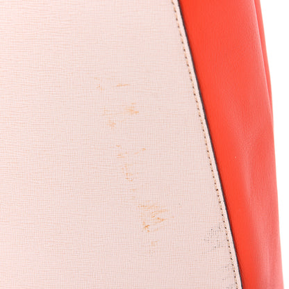 Fendi Vitello Elite Colorblock Regular 2Jours Tote Rosa Plaster Orzo Papavero 13 of 14