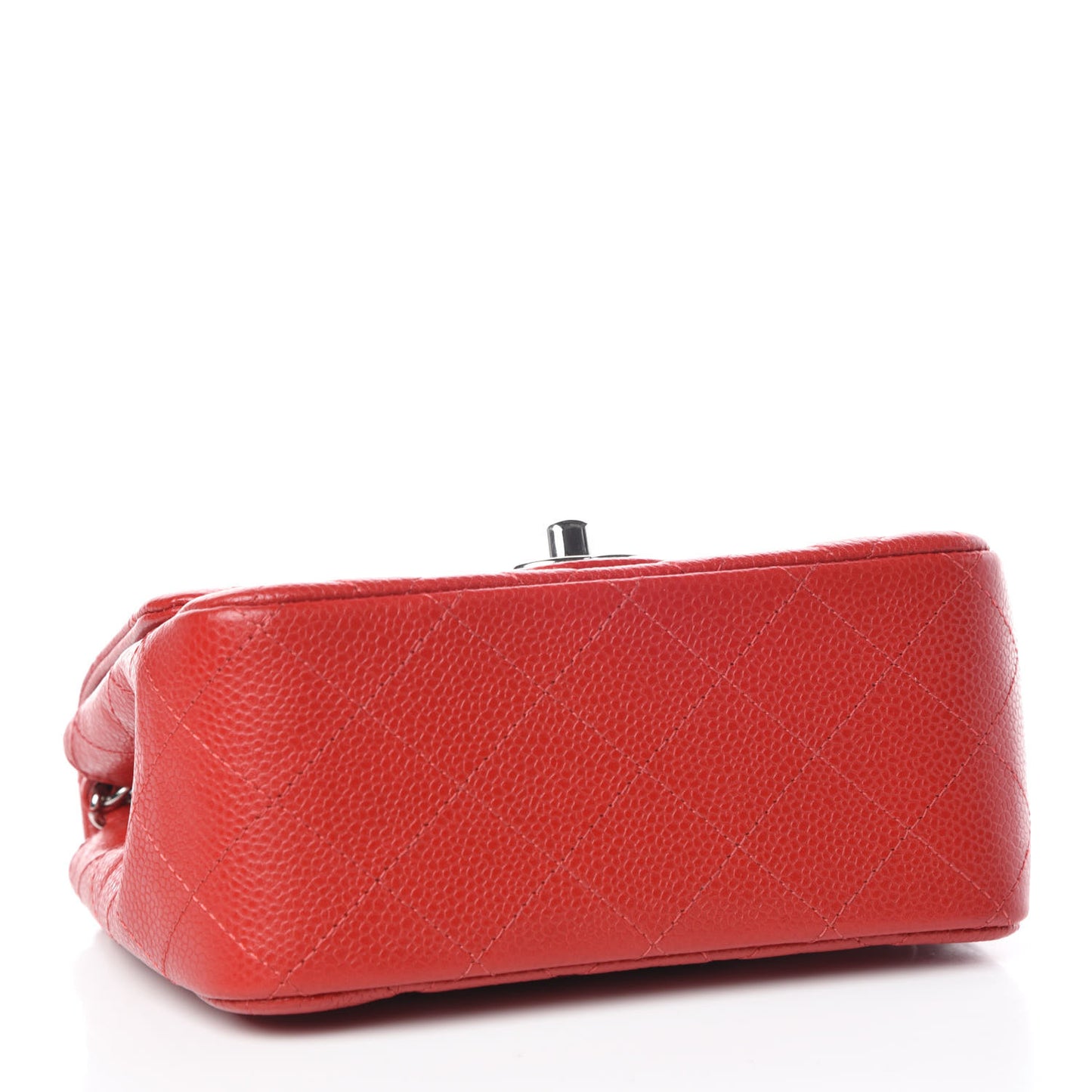 Caviar Quilted Mini Square Flap Red