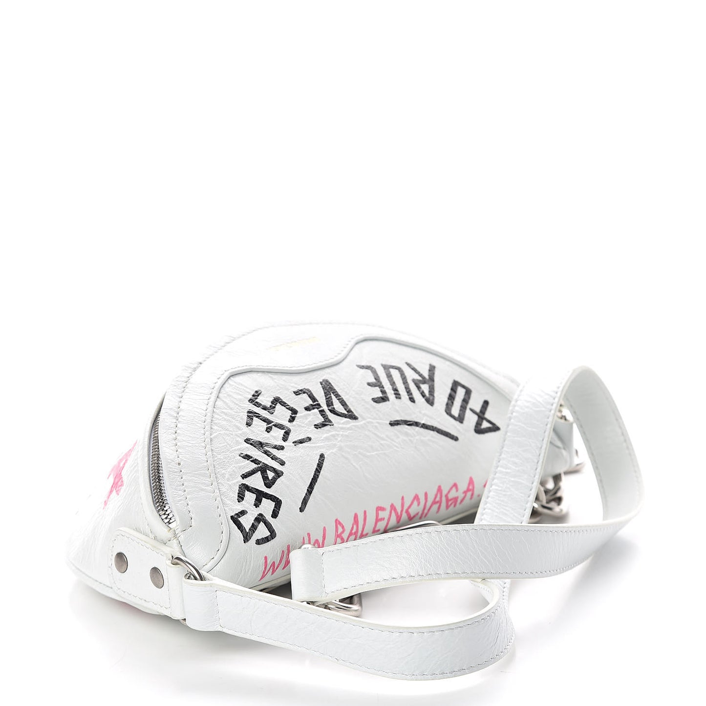 Agneau Arena Graffiti All Over XXS Souvenir Belt Bag White Multicolor