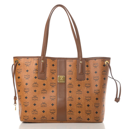 MCM Visetos Medium Liz Reversible Shopper Tote Cognac 3 of 21