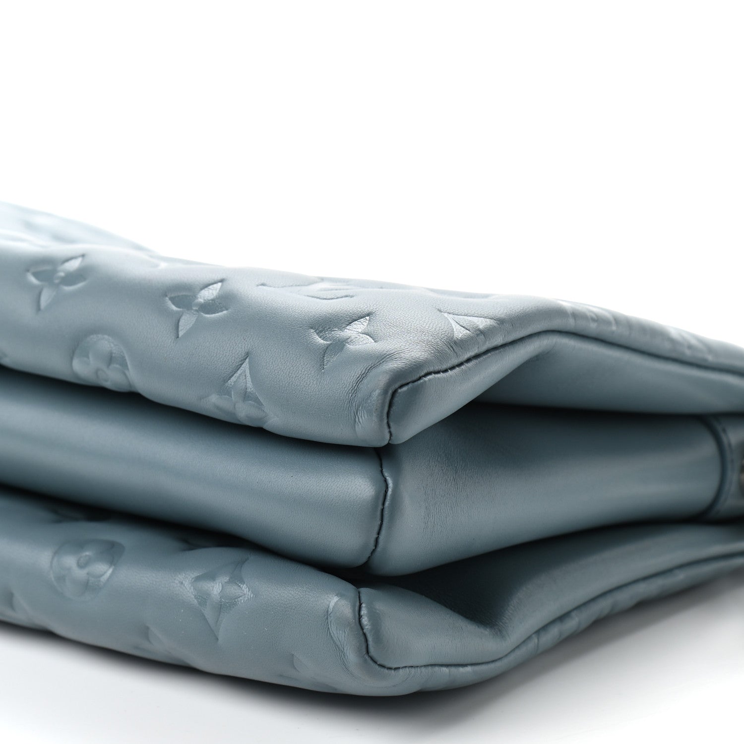 Louis Vuitton Lambskin Embossed Monogram Coussin PM Blue Glacier 8 of 8