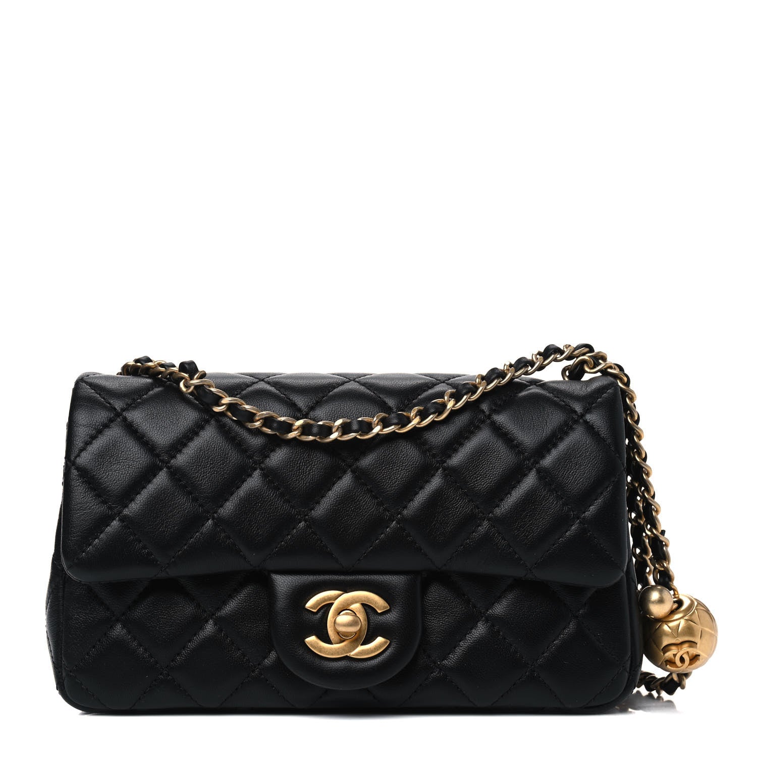 Chanel Lambskin Quilted Mini Rectangular Pearl Crush Flap Black 1 of 4