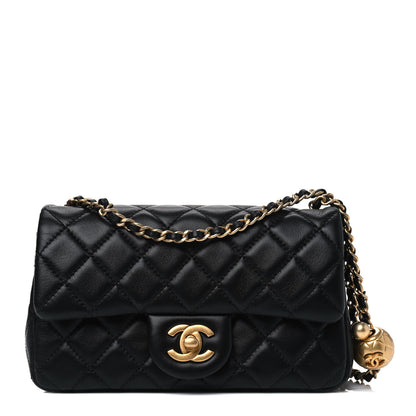 Chanel Lambskin Quilted Mini Rectangular Pearl Crush Flap Black 1 of 4