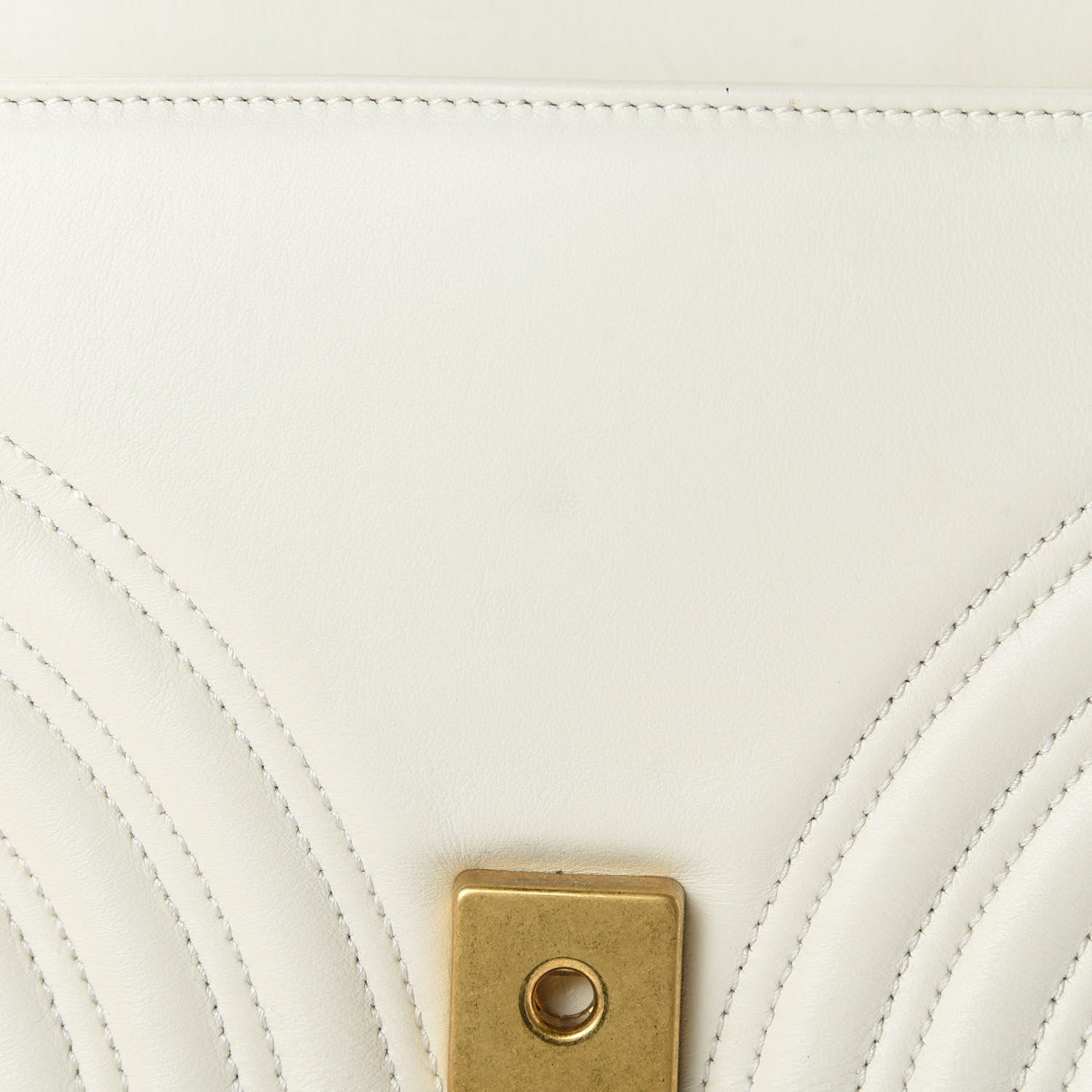Gucci Calfskin Matelasse Small GG Marmont Shoulder Bag White 13 of 13