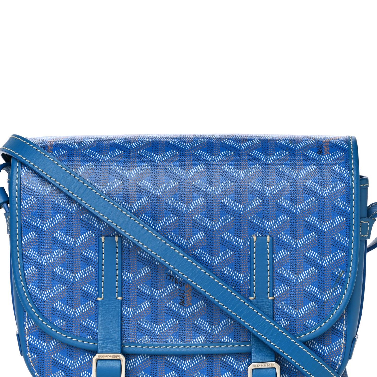 Goyardine Belvedere PM Messenger Bag Sky Blue