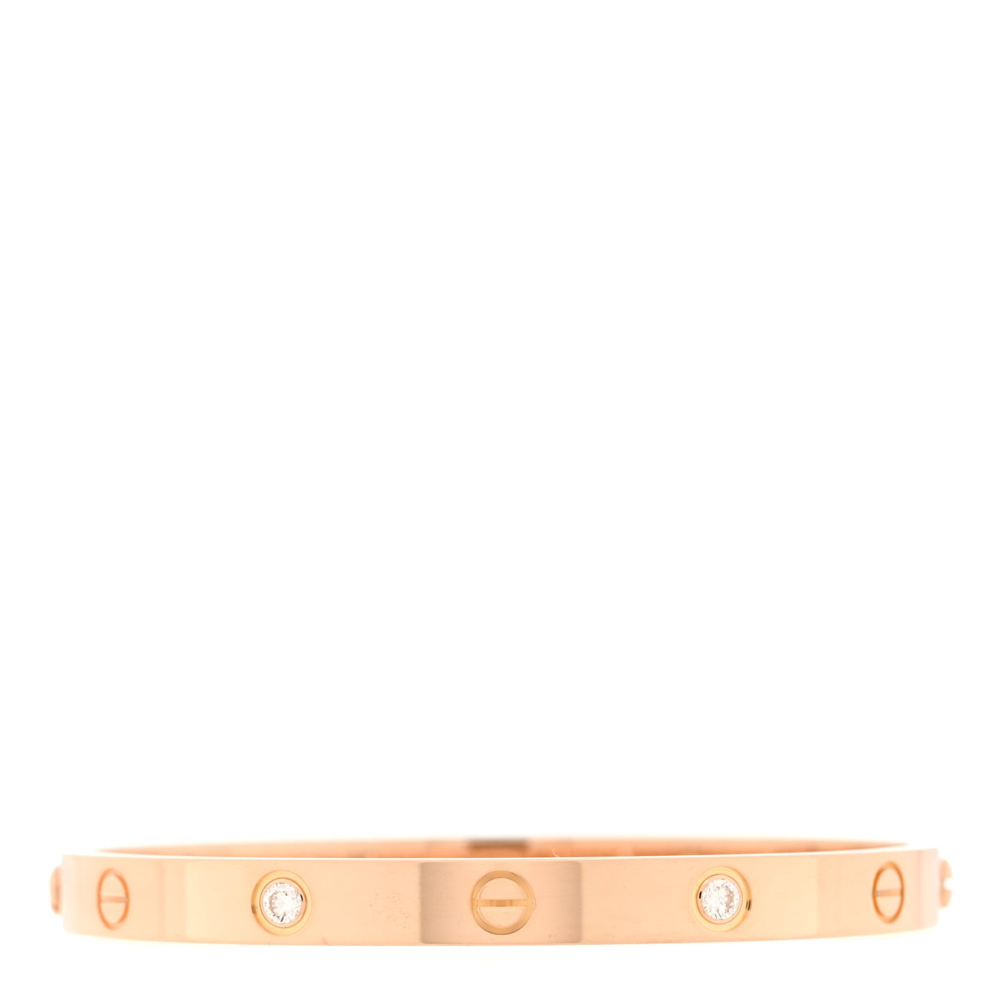 18K Pink Gold 4 Diamond LOVE Bracelet 18