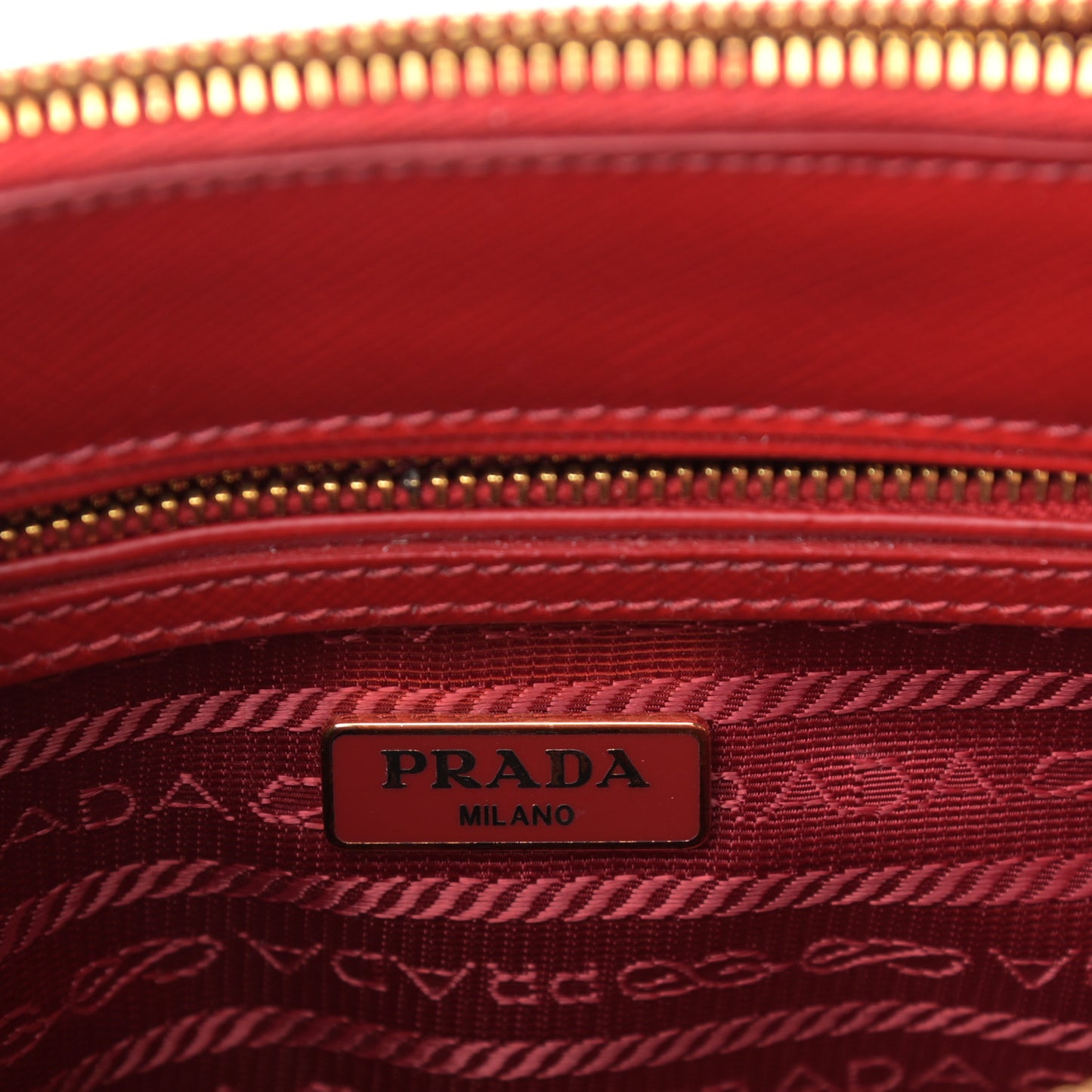 Saffiano Mini Galleria Double Zip Tote Fuoco