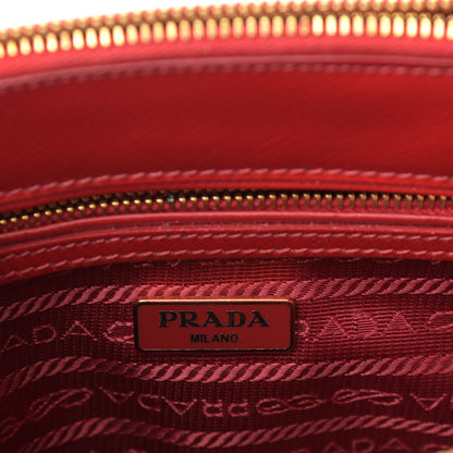 Prada Saffiano Mini Galleria Double Zip Tote Fuoco 6 of 17