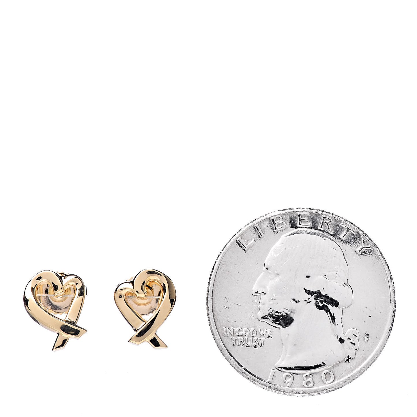 18K Yellow Gold Mini Paloma Picasso Loving Heart Earrings