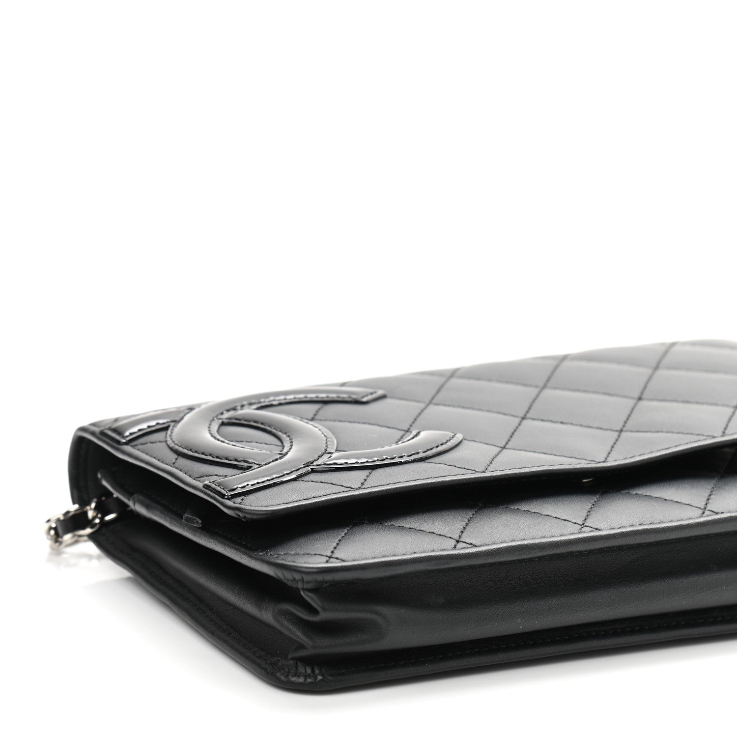 Chanel Calfskin Quilted Cambon Wallet On Chain WOC Black 9 of 11