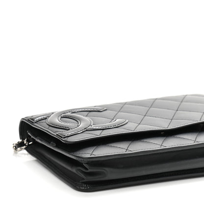Chanel Calfskin Quilted Cambon Wallet On Chain WOC Black 9 of 11