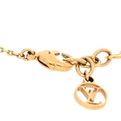 Louis Vuitton Metal Crystal Petit Louis Bracelet Gold 4 of 6