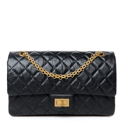 Chanel Aged Calfskin Quilted 2.55 Reissue 225 Flap Black 1 of 11