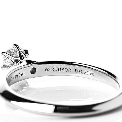 Tiffany Platinum Diamond .21ct Solitaire Engagement Ring 49 4.75 6 of 6