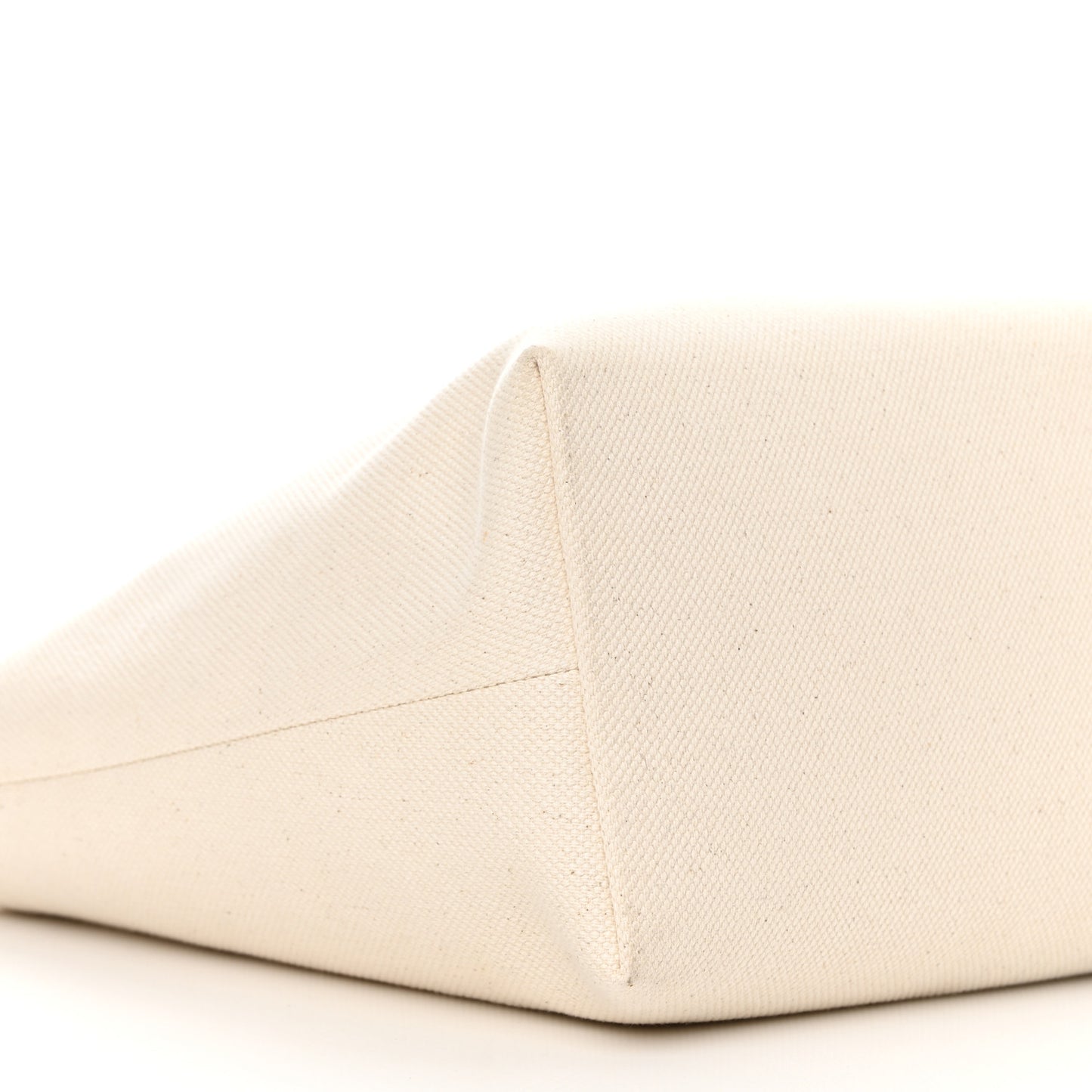 Canvas Calfskin Horizontal Cabas Natural Tan
