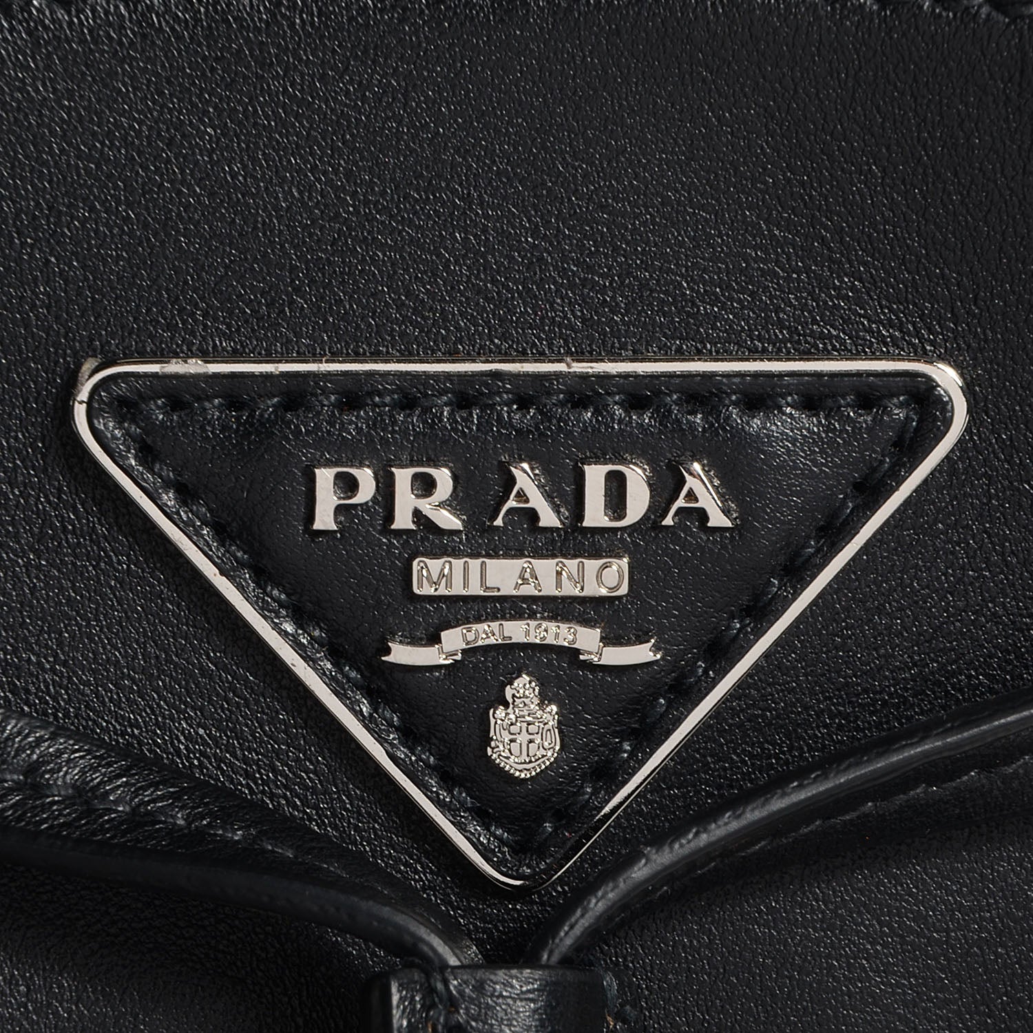 Prada Soft Calf Fringe Bucket Bag Nero Black 9 of 9
