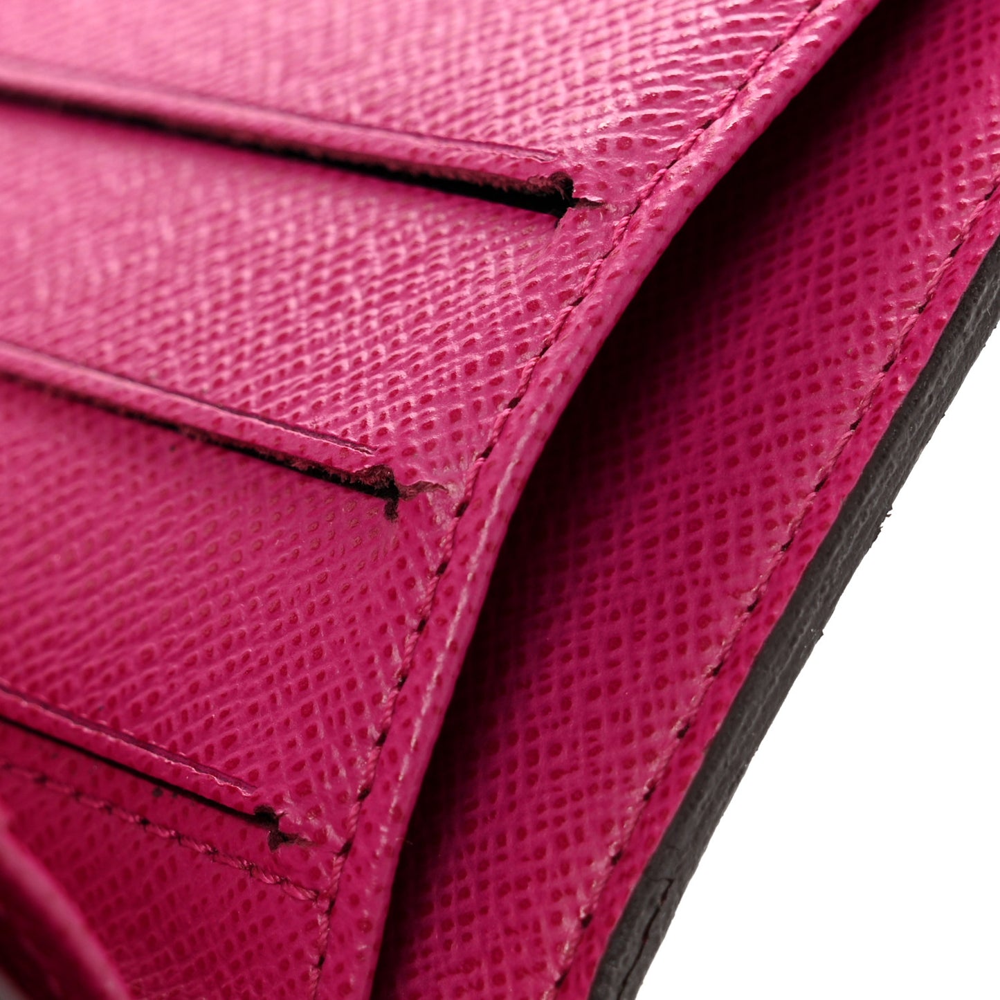 Monogram Perforated Compact Zipped Wallet Fuchsia