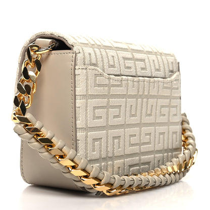 Givenchy Canvas Embroidered Small 4G Woven Chain Crossbody Beige 3 of 9