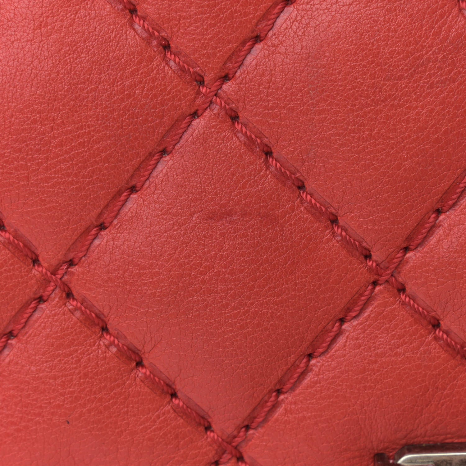 Chanel Calfskin Quilted Double Stitch Medium Boy Flap Red 13 of 19
