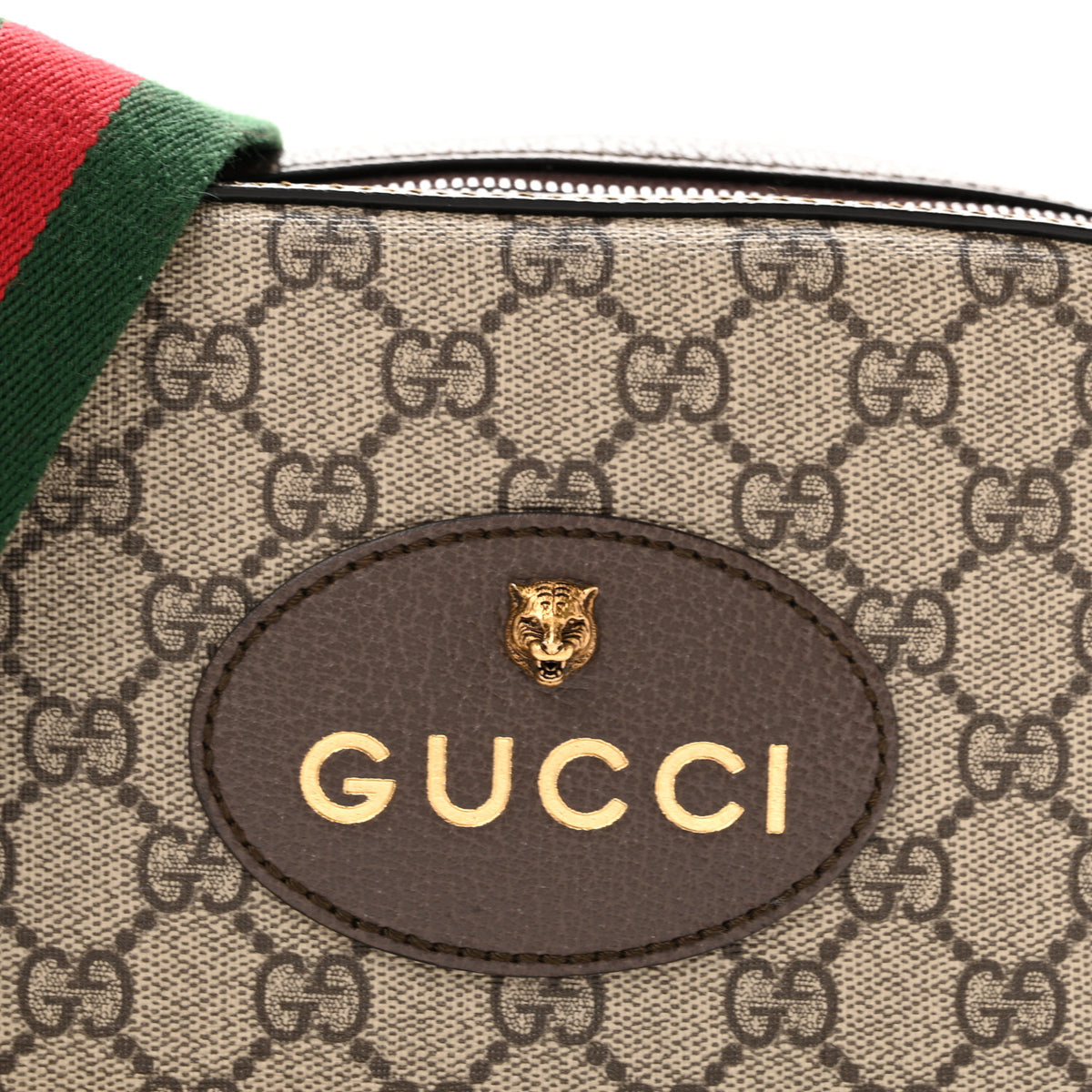 Gucci GG Supreme Monogram Web Neo Vintage Shoulder Bag Beige New Acero Crop 8 of 12