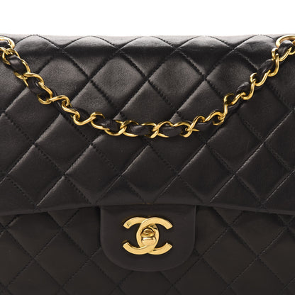 Chanel Lambskin Quilted Medium Double Flap Black 12 of 12
