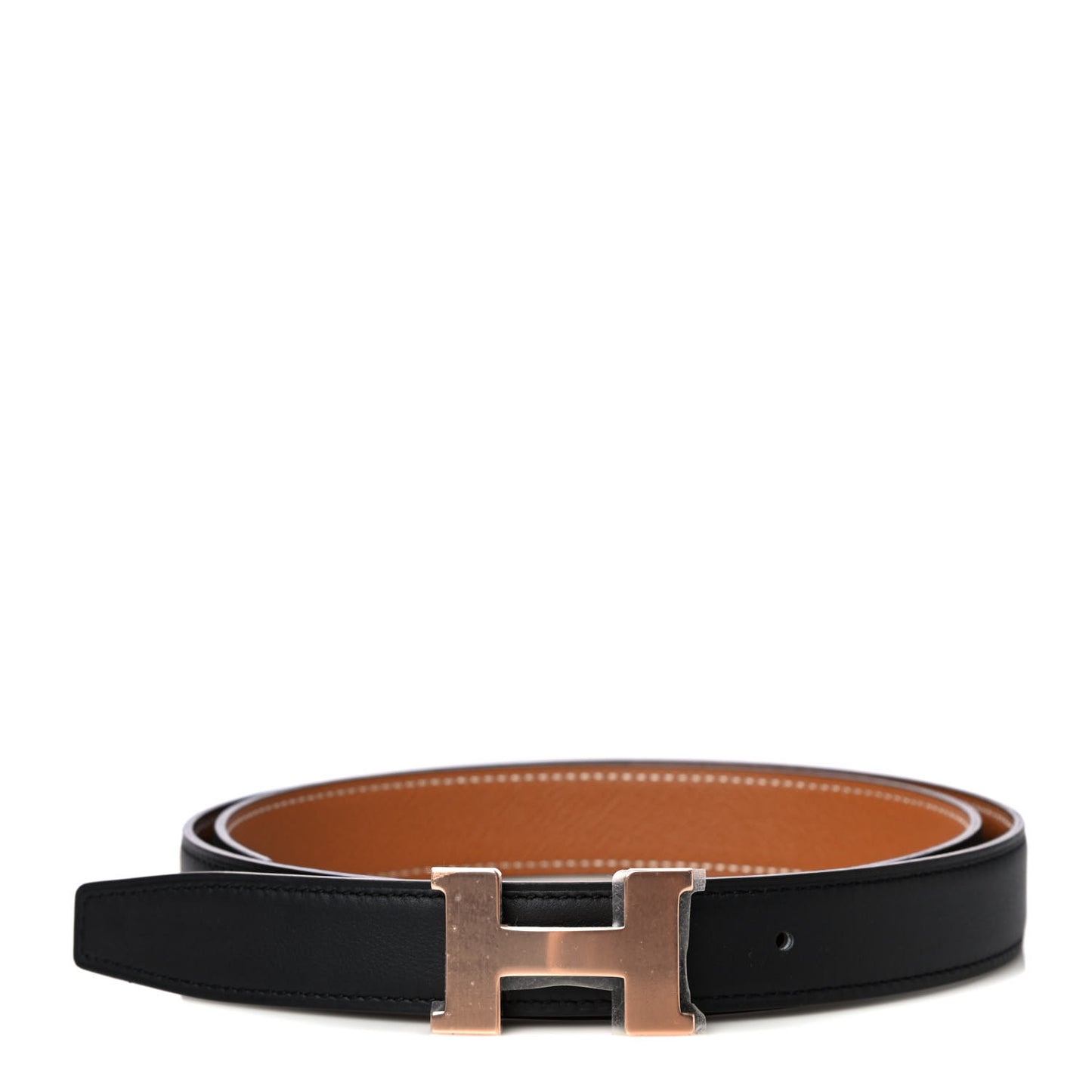 Swift Epsom 24mm Mini Constance H Belt 85 Black Gold