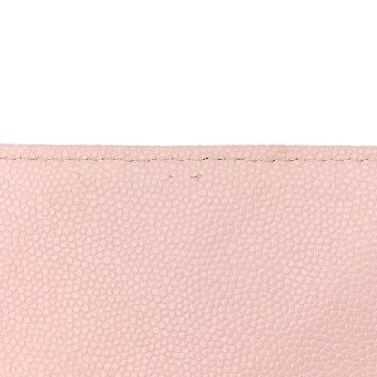 Chanel Caviar Quilted Crystal CC Large Gusset Flap Wallet Pink 14 of 17