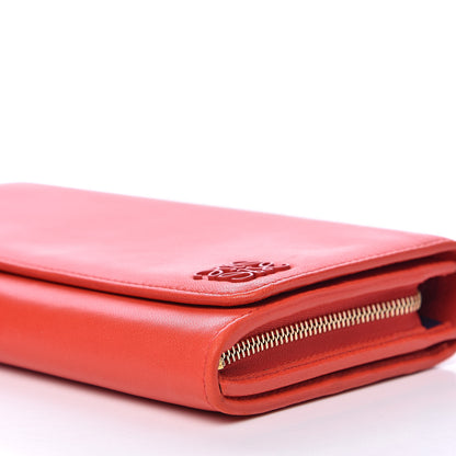 Loewe Lambskin Continental Clutch Primary Red 11 of 11