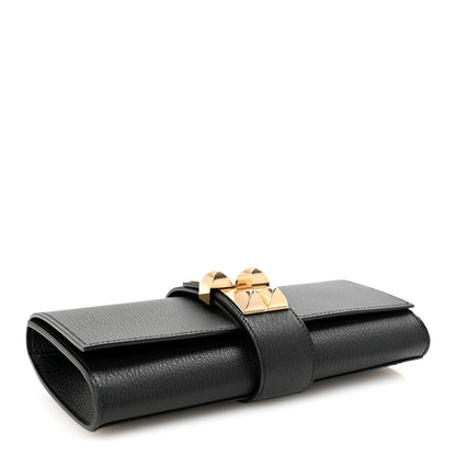 Hermes Chevre Mysore Medor 23 Clutch Black 4 of 7
