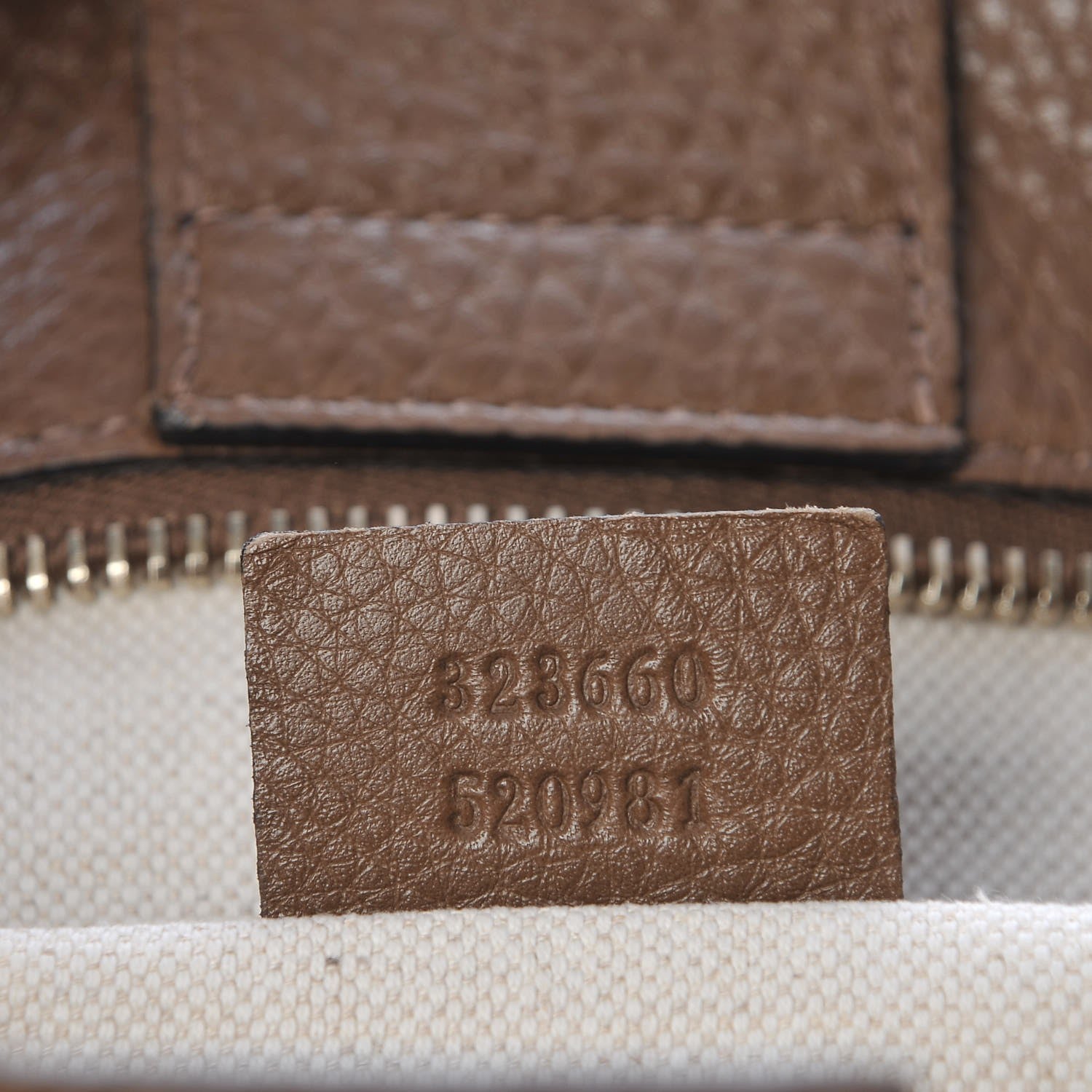 Gucci Pebbled Calfskin Medium Bamboo Shopper Tote Acero 9 of 11