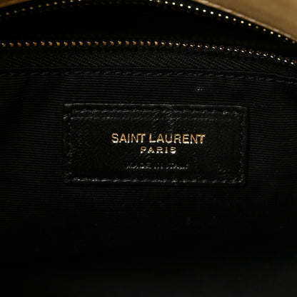 Saint Laurent Lambskin Quilted Small Loulou Puffer Monogram Chain Satchel Jaune Pale 6 of 9