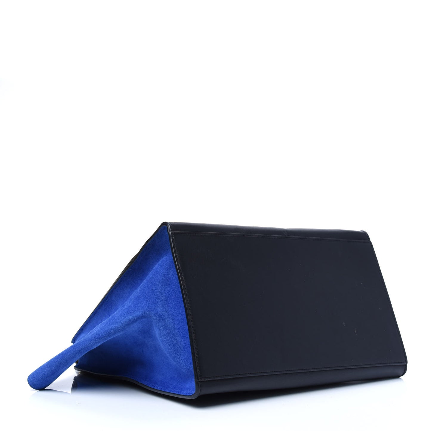 Calfskin Suede Trapeze Tri-Color Cobalt
