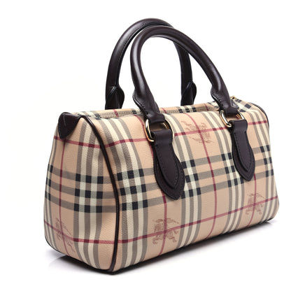 Burberry Haymarket Check Small Chester Bowling Bag Chocolate 2 of 14