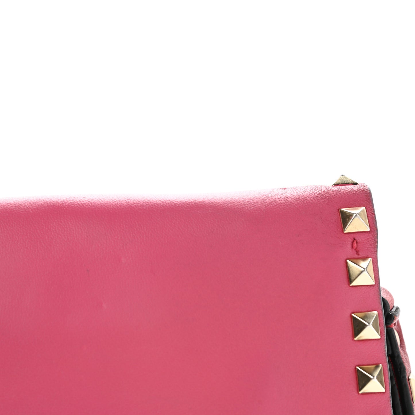 Nappa Rockstud Wristlet Clutch Deep Rose Green Grey Scarlet