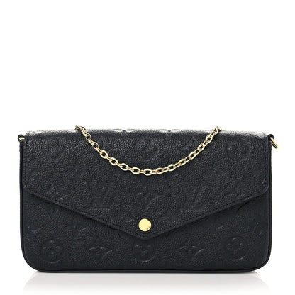 Louis Vuitton Empreinte Pochette Felicie Chain Wallet Black 3 of 11