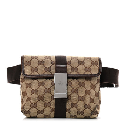 Gucci Monogram Waist Pouch Bag Dark Brown 1 of 16