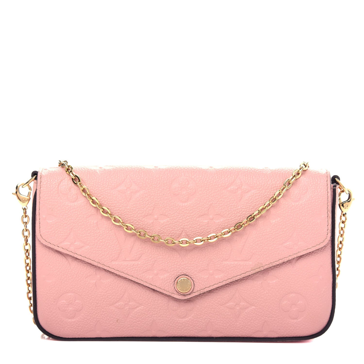 Louis Vuitton Empreinte Pochette Felicie Chain Wallet Rose Poudre 1 of 16