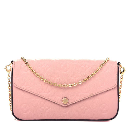 Louis Vuitton Empreinte Pochette Felicie Chain Wallet Rose Poudre 1 of 16