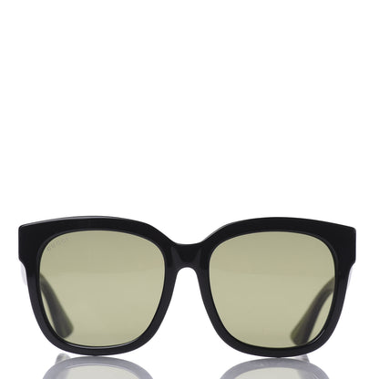 Gucci Square Frame Glitter Sunglasses GG0034SA Black Green 2 of 5