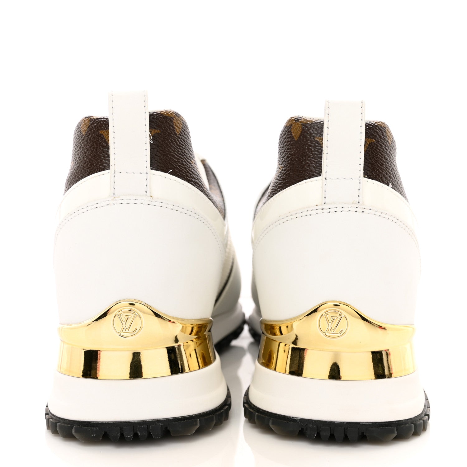 Louis Vuitton Calfskin Monogram Run Away Sneakers 37.5 White 6 of 17
