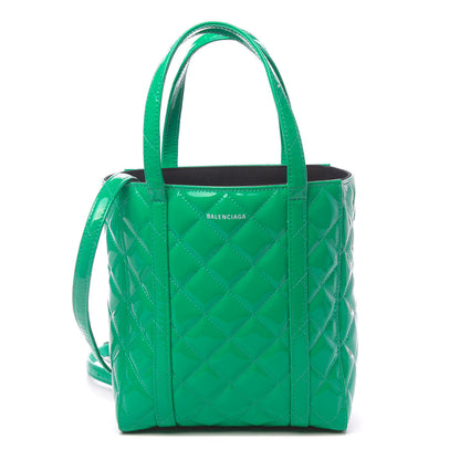 Balenciaga Patent Quilted XXS Everyday Tote Green 1 of 10