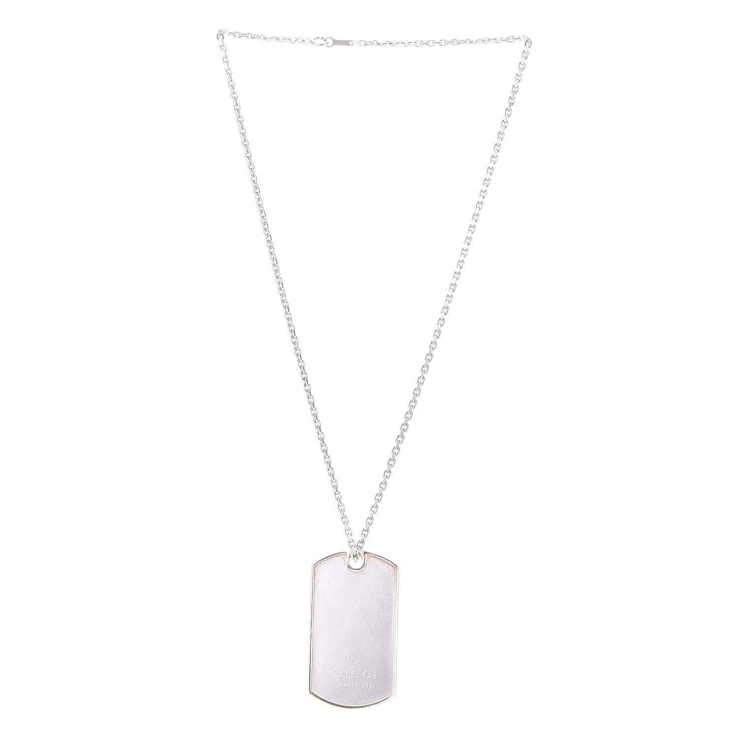 Gucci Sterling Silver Dog Tag Necklace 3 of 7